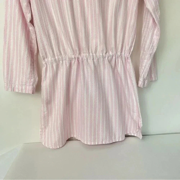 Victoria's Secret Shirt Dress Nightgown Pajama Size Small Pink White Silver - Picture 7 of 13
